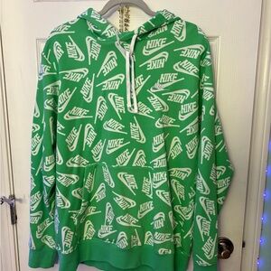 Nike Green Patterned Men's Hoodie